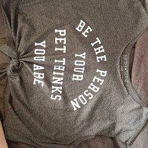 Small custom grey tank/muscle shirt.